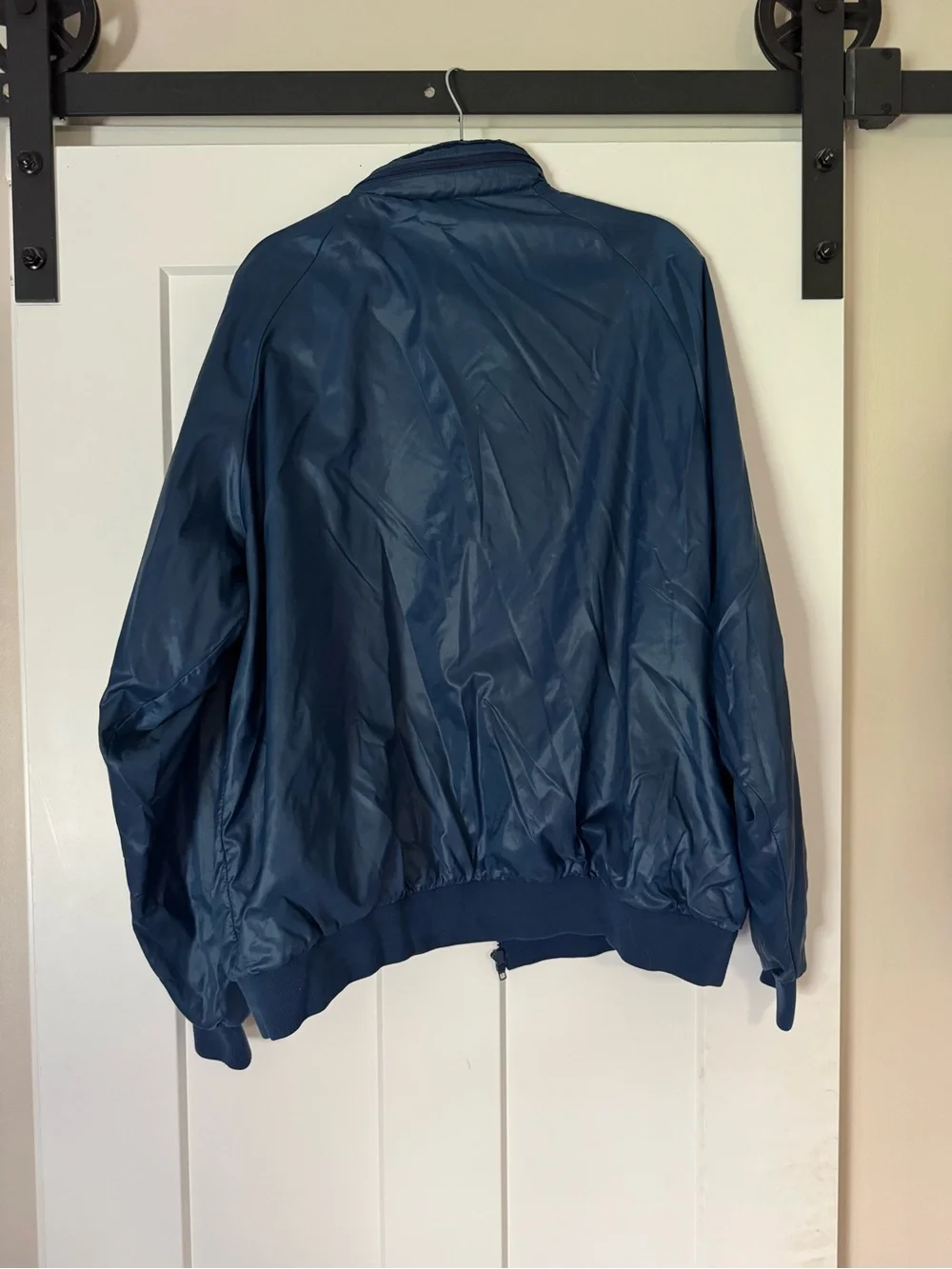 Navy Duckster Colorblock Windbreaker Jacket with Teal & White Panels